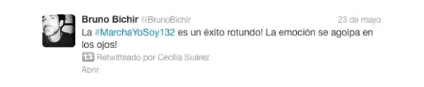 Cecilia Suárez dio RT a lo que escribió su colega Bruno Bichir.