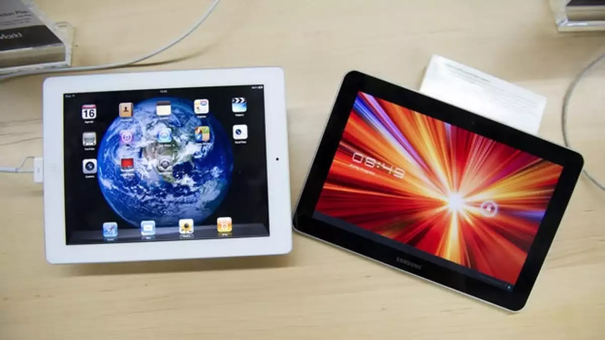 Comparación de tabletas Samsung y Apple