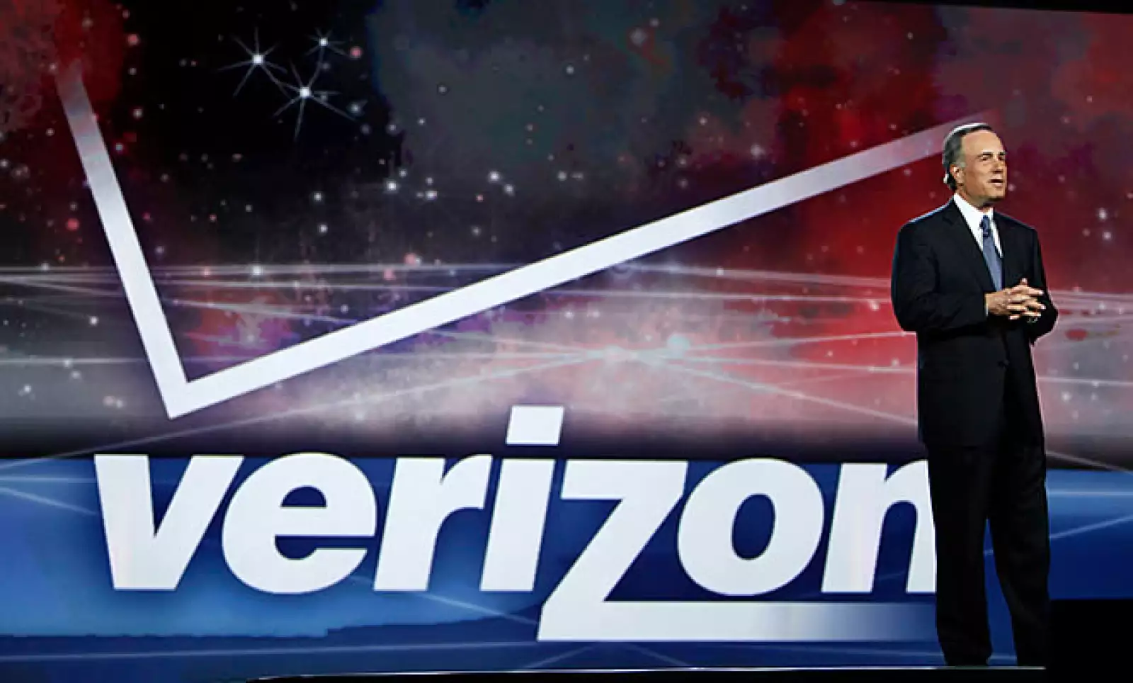 Ivan Seidenberg, CEO de Verizon, en su conferencia magistral, al inicio del CES en Las Vegas.