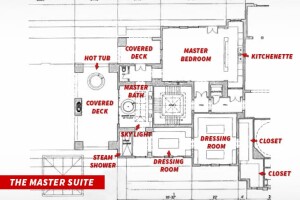Plano de la mastersuite de Drake obtenido por TMZ.