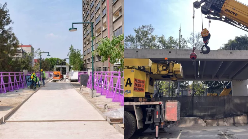 Constructora del Parque Elevado en Tlalpan trabaja a contrarreloj: tiene solo unas semanas para terminar