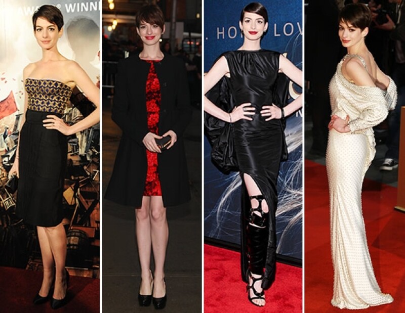 Han ha jugado con looks clásicos y otros bastante atrevidos. Nuestro favorito es el vestido strapless que usó para la after-party de la premiere mundial.