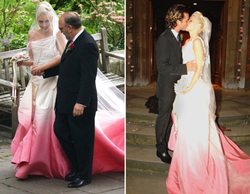 Gwen Stefani se casó de rosa.