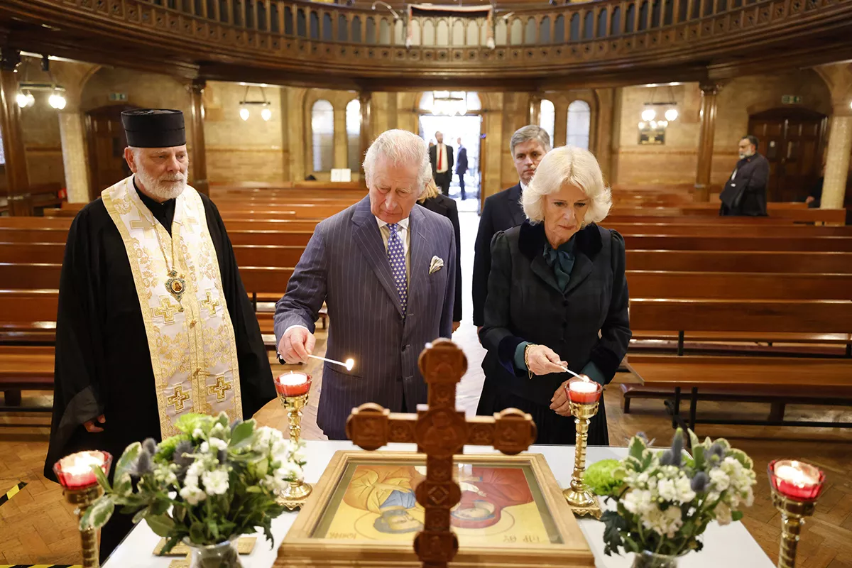 The Prince Of Wales And Duchess Of Cornwall Visit Ukrainian Catholic Cathedral