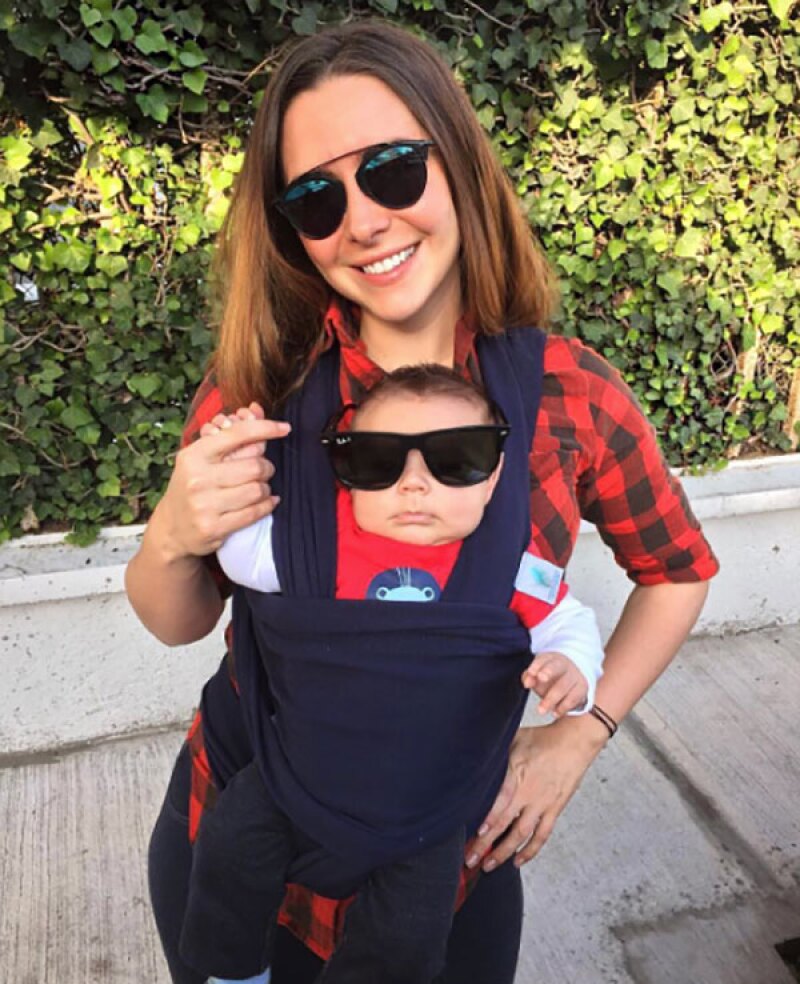 La actriz aseguró que el pequeño Diego aún no cumple los tres meses y ya ronda los siete kilos de peso, hecho que la tiene sorprendida y agradecida.