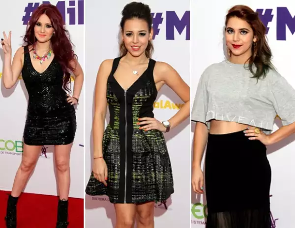 Dulce María, Danna Paola y Tessa Ia desfilaron por la alfombra azul.