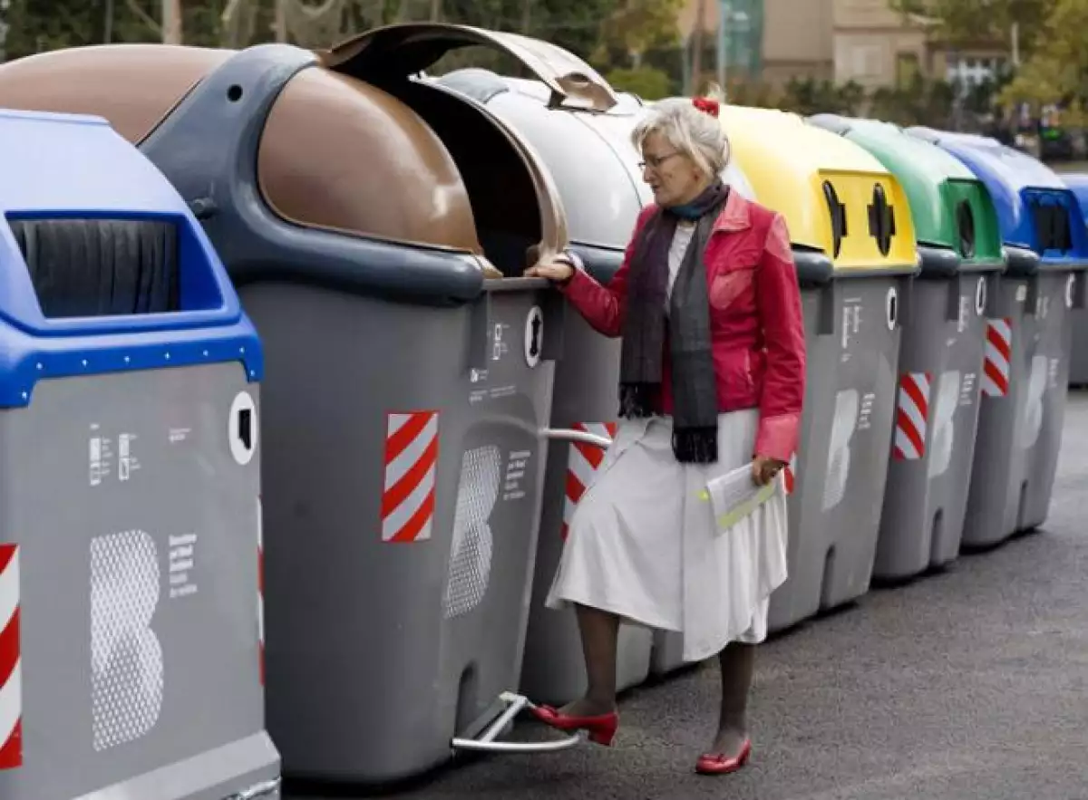 Contenedores de colores en Barcelona