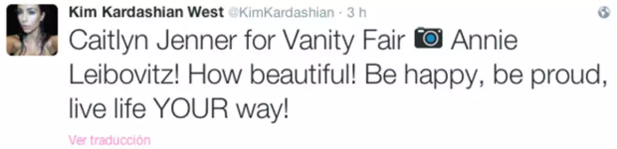 Kim le dio un consejo a Caitlyn e invitó a seguirla en Twitter.