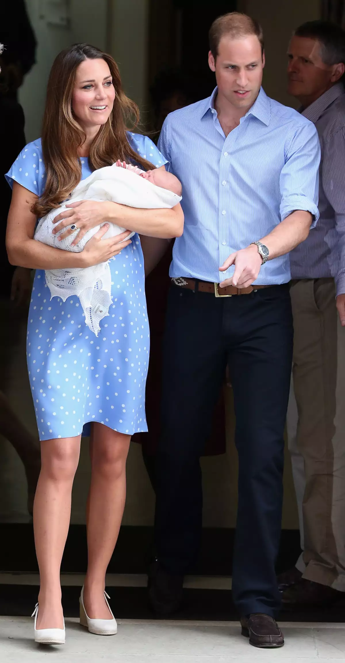The Duke And Duchess Of Cambridge Leave The Lindo Wing With Their Newborn Son