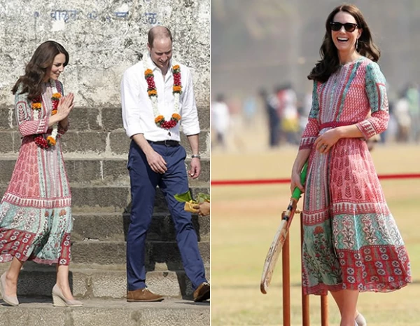 El vestido de estilo Boho - Chic, es de la diseñadora Anita Dongre