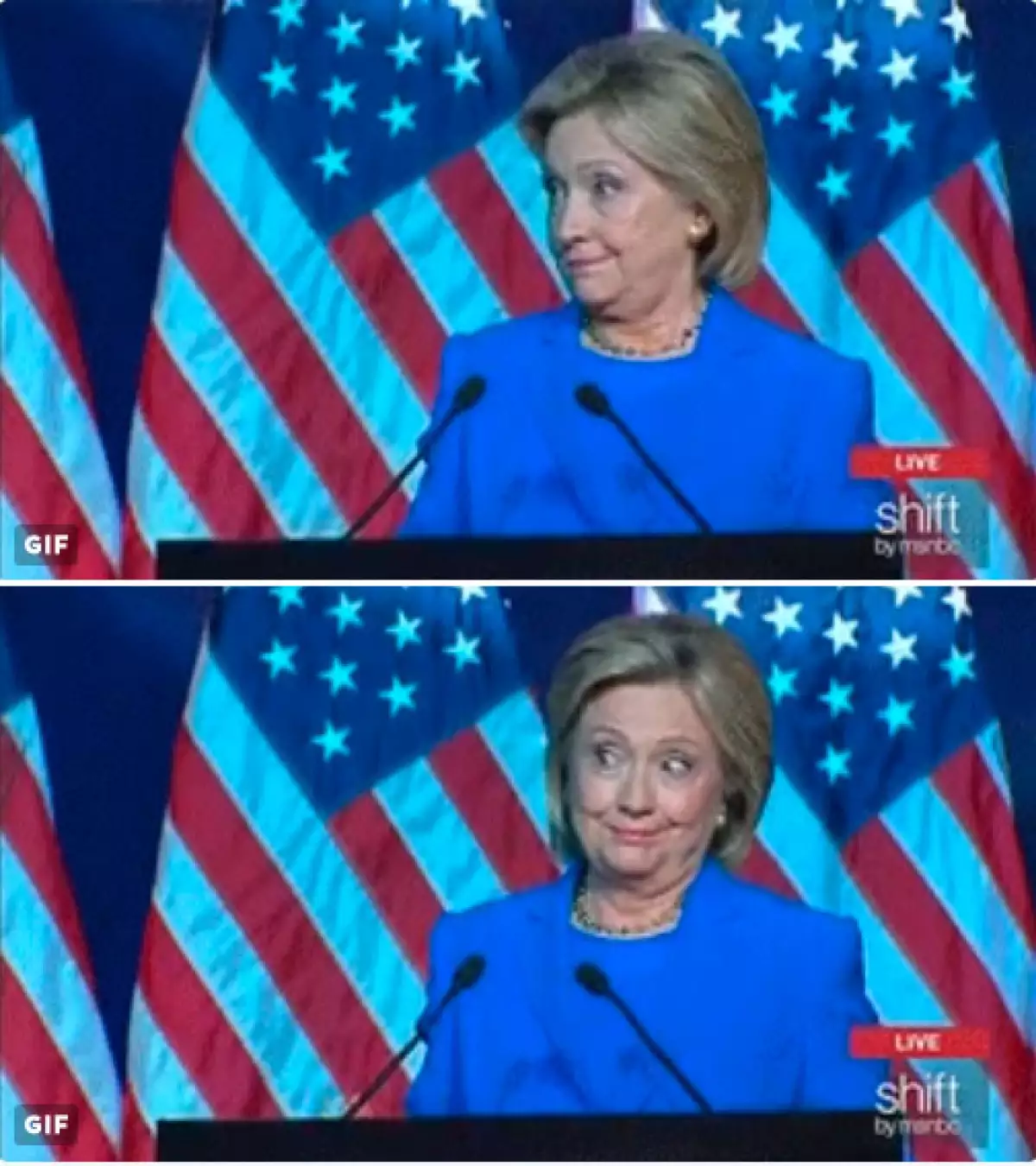 O simplemente Katy quería referirse a Hillary y mostrar su apoyo a la canditada del partido demócrata para la presidencia de EU.