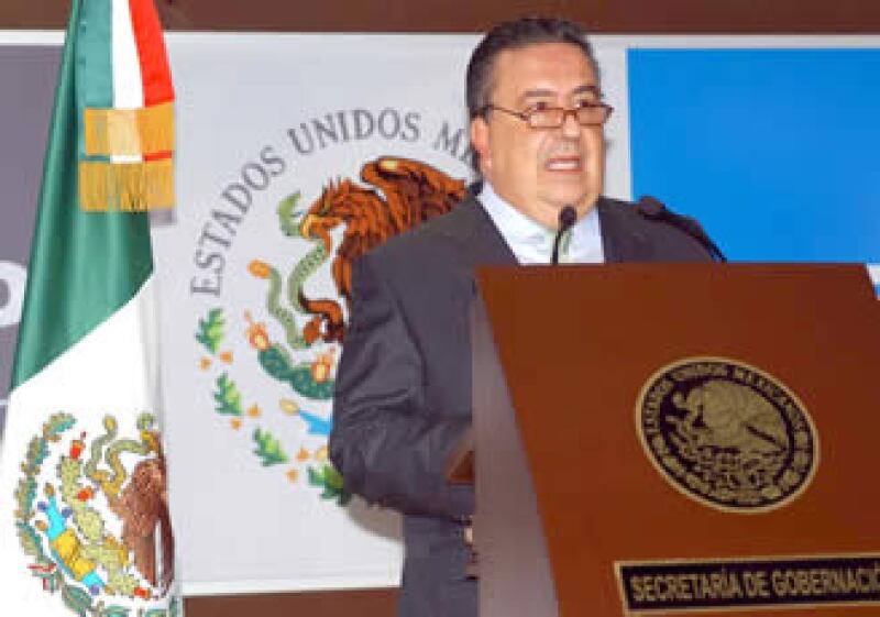 Gómez Mont emitió un mensaje a los medios tras los recientes ataques ocurridos en Michoacán. (Foto: Notimex)
