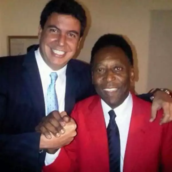 Con el futbolista Pelé.