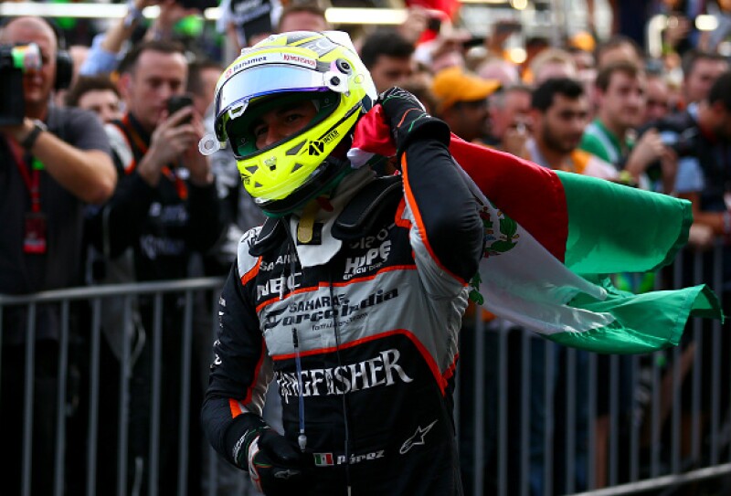 podio checo perez azerbaiyán 2016