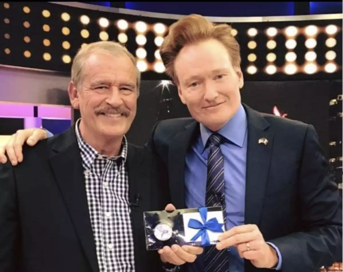 Vicente Fox y Conan O,Brien