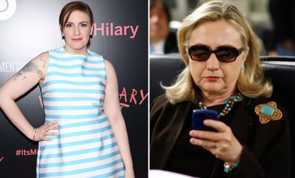 Lena Dunham publicó esta imagen de Hillary en su cuenta de Instagram.