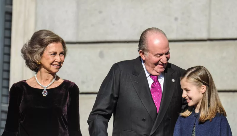 Reina Sofía, Rey Juan Carlos y la princesa Leonor