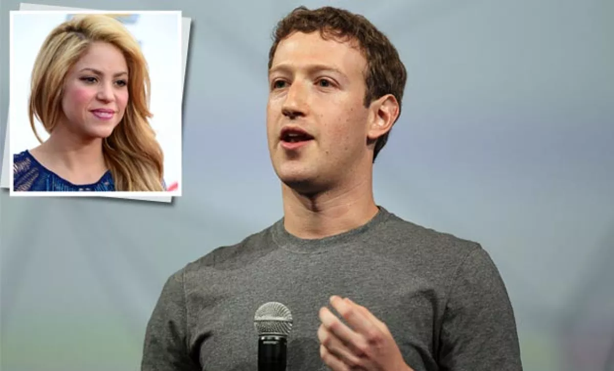 En su visita por tierras colombianas, el fundador de Facebook confiesa ser un gran fan de la cantante latina.