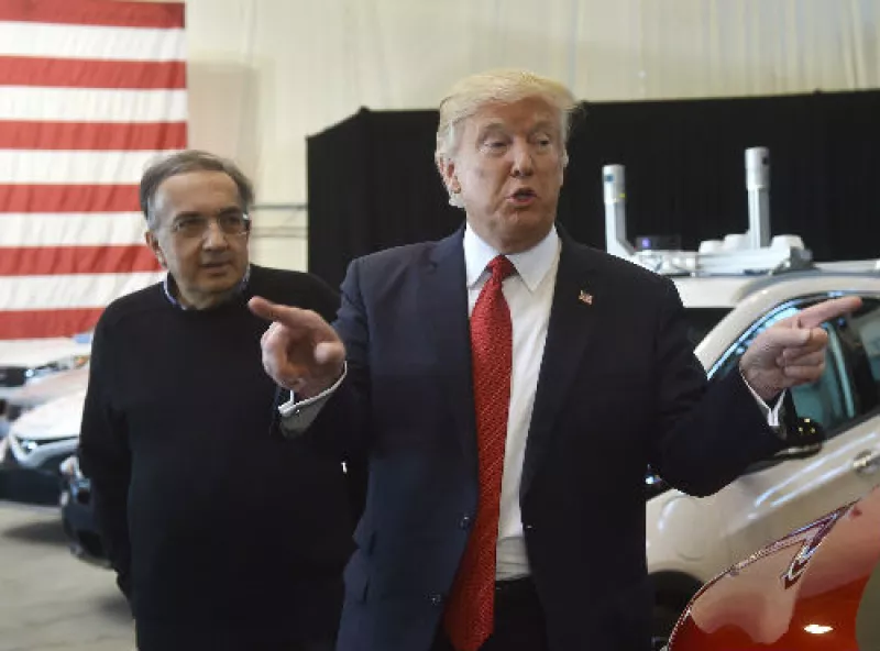 Sergio Marchionne y Donald Trump