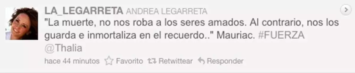 También la conductora hizo referencia al deceso.