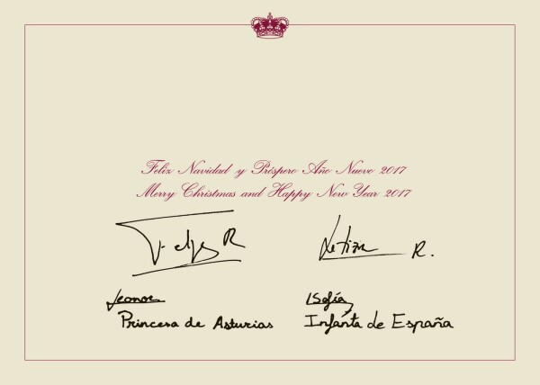 Postal navideña familia real españa