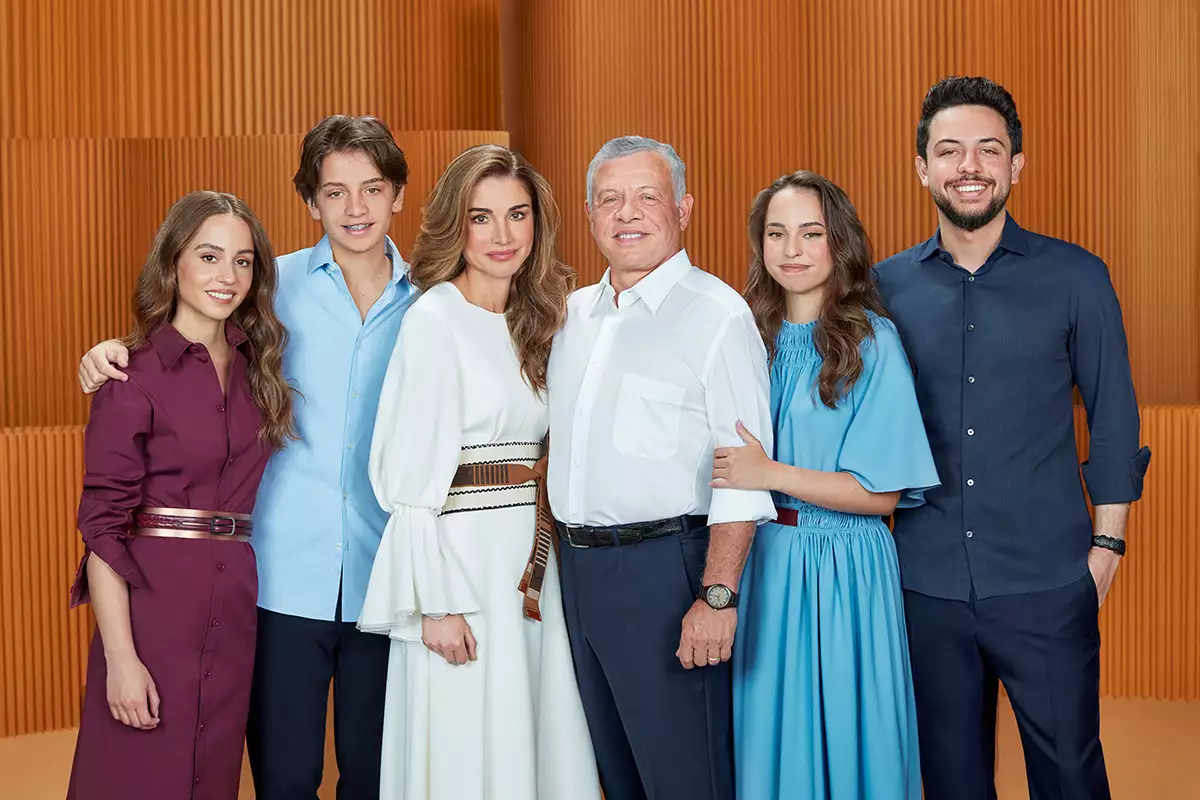 Jordanian royal family portrait, Amman Jordan - 15 Dec 2021