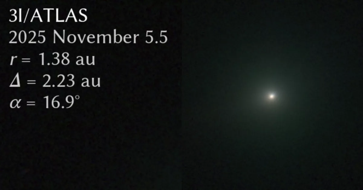 El cometa 3I/ATLAS se acerca a la Tierra tras su paso por el Sol  y se podrá observar en esta fecha 