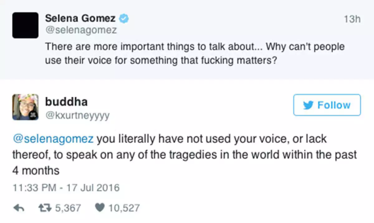 Solo unos minutos bastaron para que la gente comenzara a responderle a la cantante.