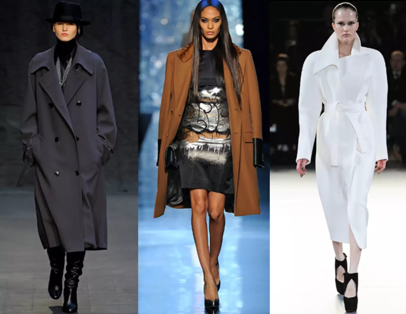 Abrigos XL: Los abrigos largos regresan con gran fuerza para la próxima temporada. Hermés, Mugler y Jean Paul Gaultier los integran en sus propuestas.