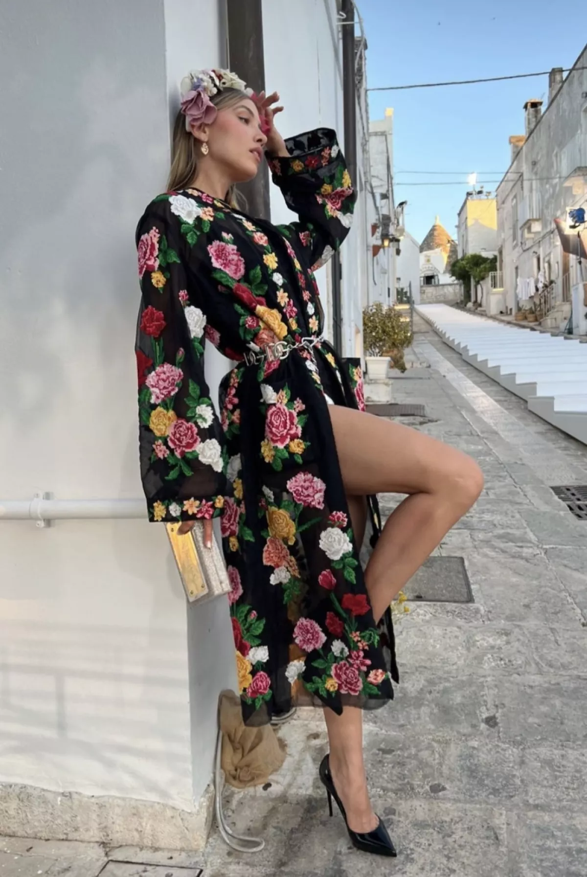 Michelle Salas en Italia Dolce and Gabbana. 