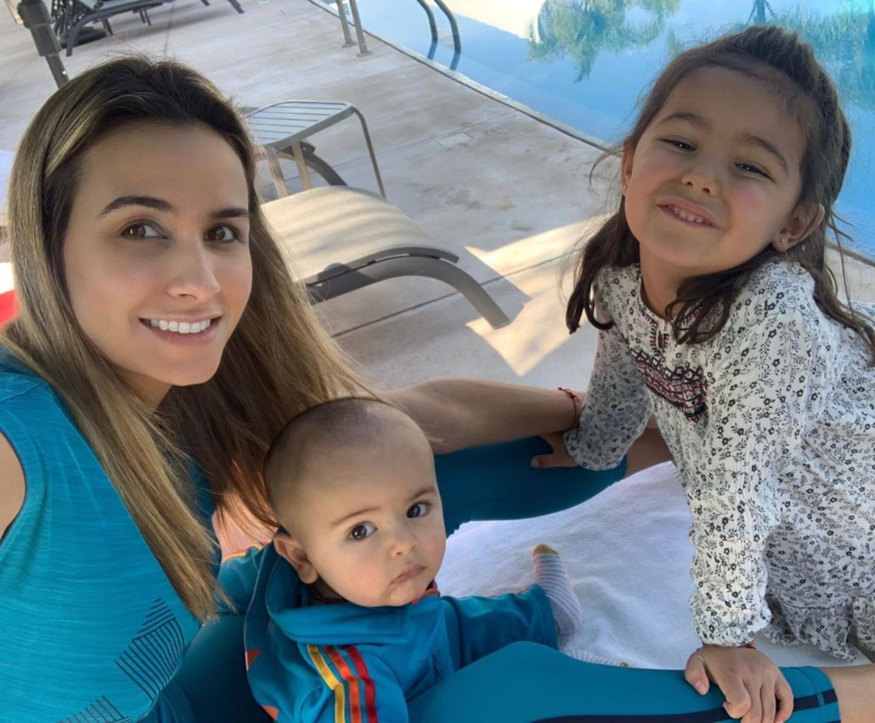 Odalys Ramírez y sus hijos Gia y Rocco