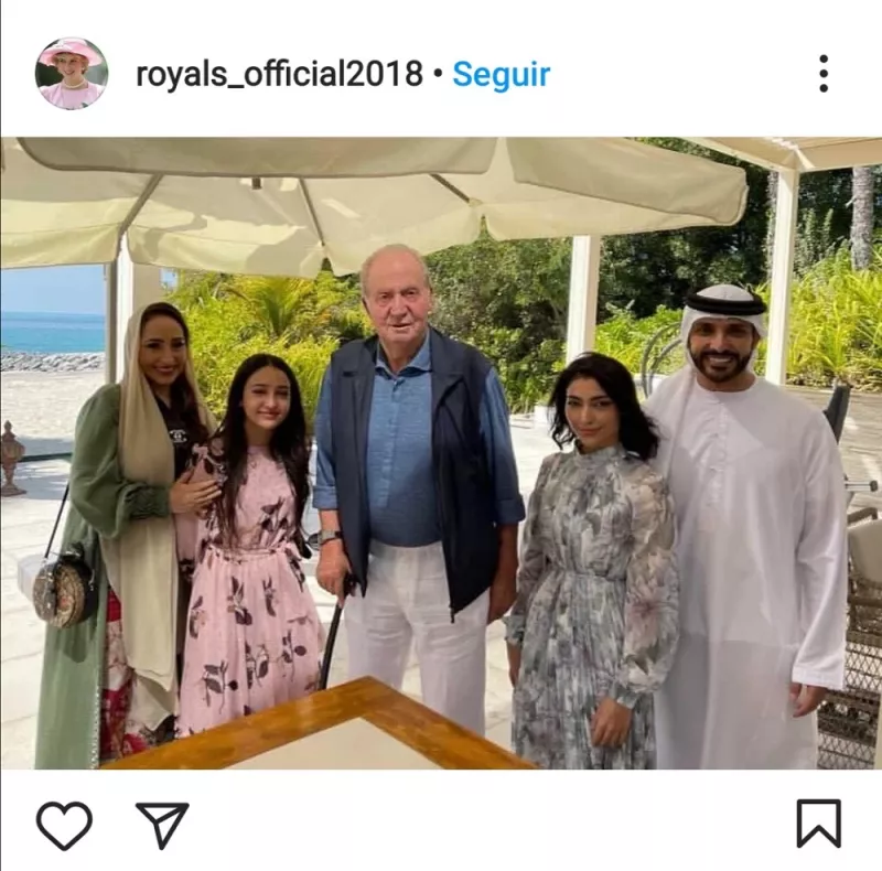 Juan Carlos de España y Khaled Al Qubaisi