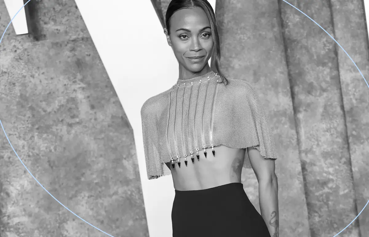 Zoe Saldaña Top Cartier Oscar Vanity Fair
