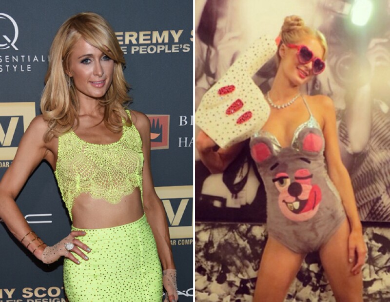 Paris Hilton disfrazada de Miley Cyrus