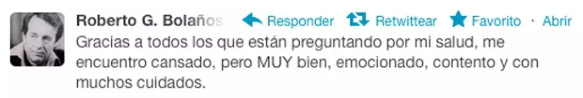 El comediante reapareció en Twitter y señaló que se encuentra `muy bien´, su hijo Roberto Gómez Fernández indicó que `tenemos Chespirito para rato’.