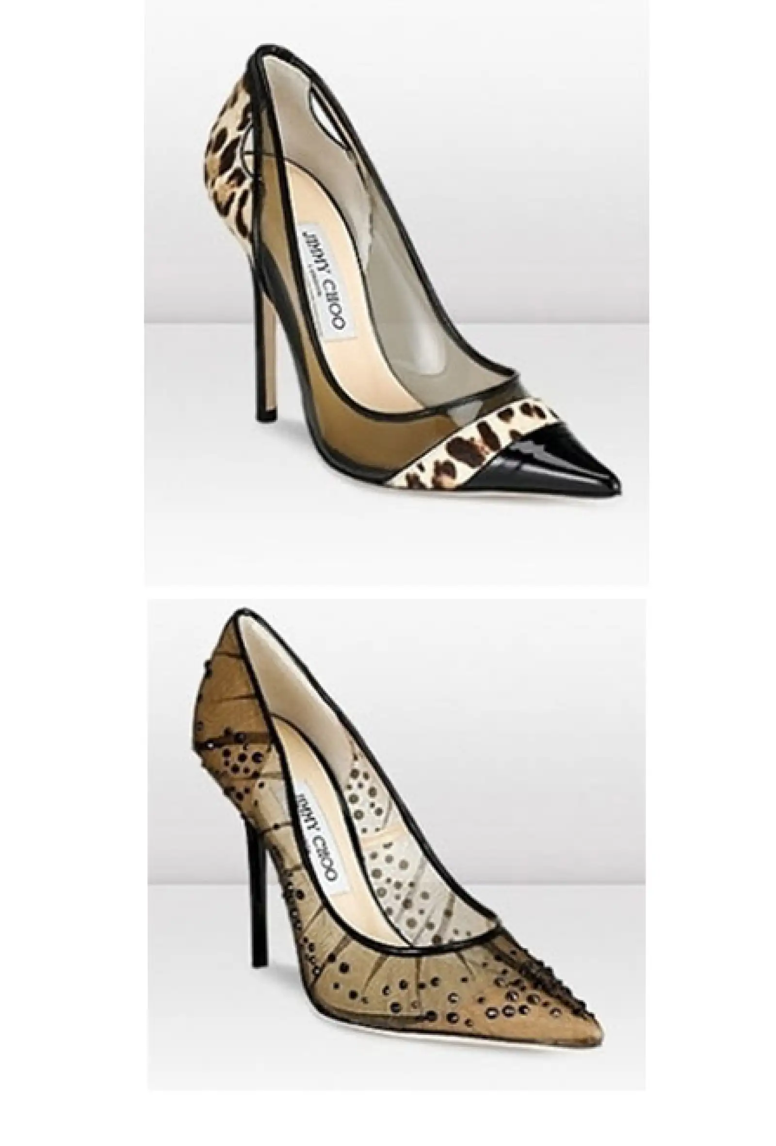 Los zapatos puntiagudos continúan marcando territorio en su fuerte regreso. Las transparencias y animal prints dominan una gran parte de la tendencia.