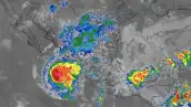 Mapa de México donde se observan los fenómenos metereológicos.