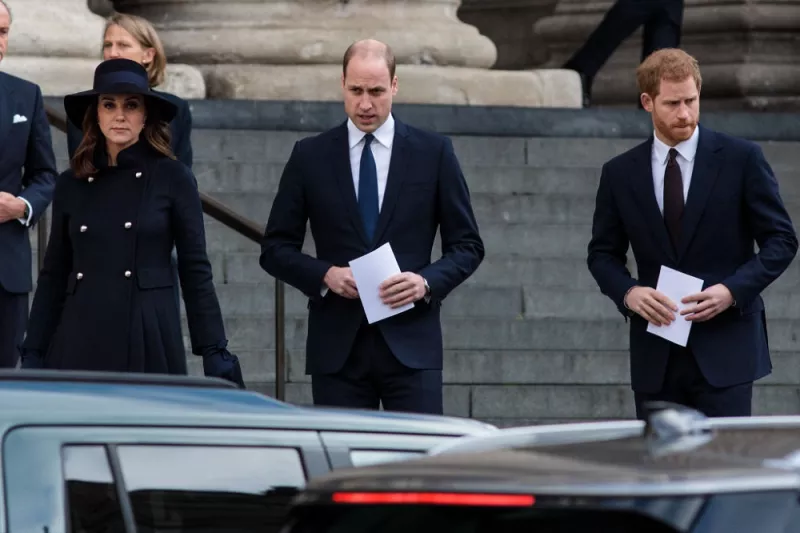 Kate Middleton, príncipe William y el príncipe Harry