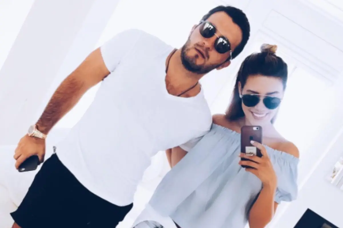 Michelle Salas con su novio Danilo Díaz Granados.