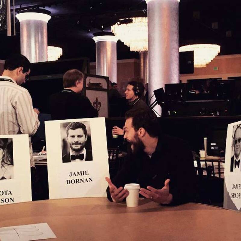 El nuevo galán de Hollywood asistiendo al ensayo previo a los Golden Globes.