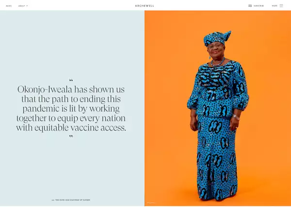 Dra Ngozi Okonjo-Iweala en los 100 influyentes de TIME, texto por meghan harry