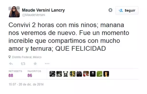 Luego de ver a sus hijos, agradeció a sus seguidores y amigos por el apoyo, pero sobre todo, lo feliz que estaba por reencontrarse con sus hijos.