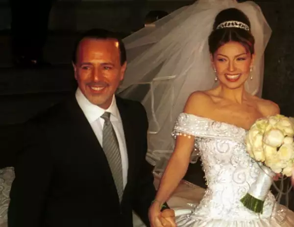 El día de su boda, el 2 de diciembre del 2000.