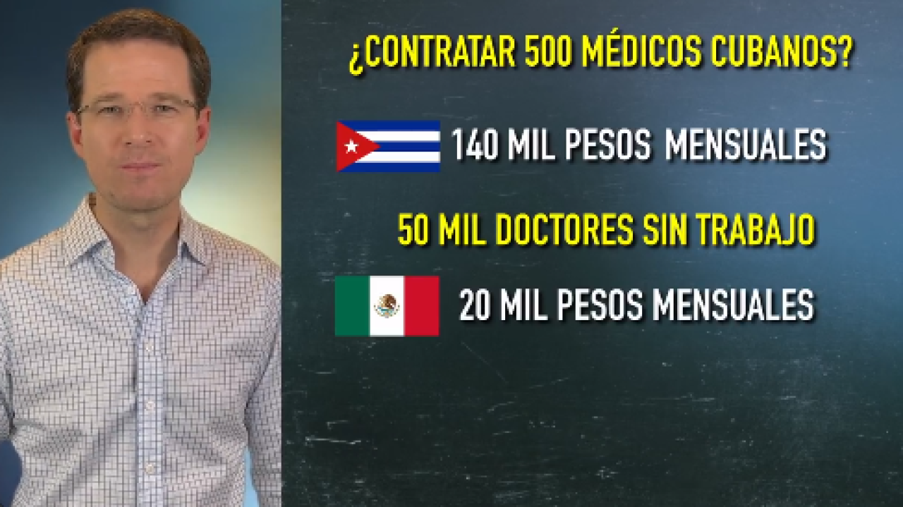 Anaya accuses AMLO of financing the "cuban dictatorship" through doctors