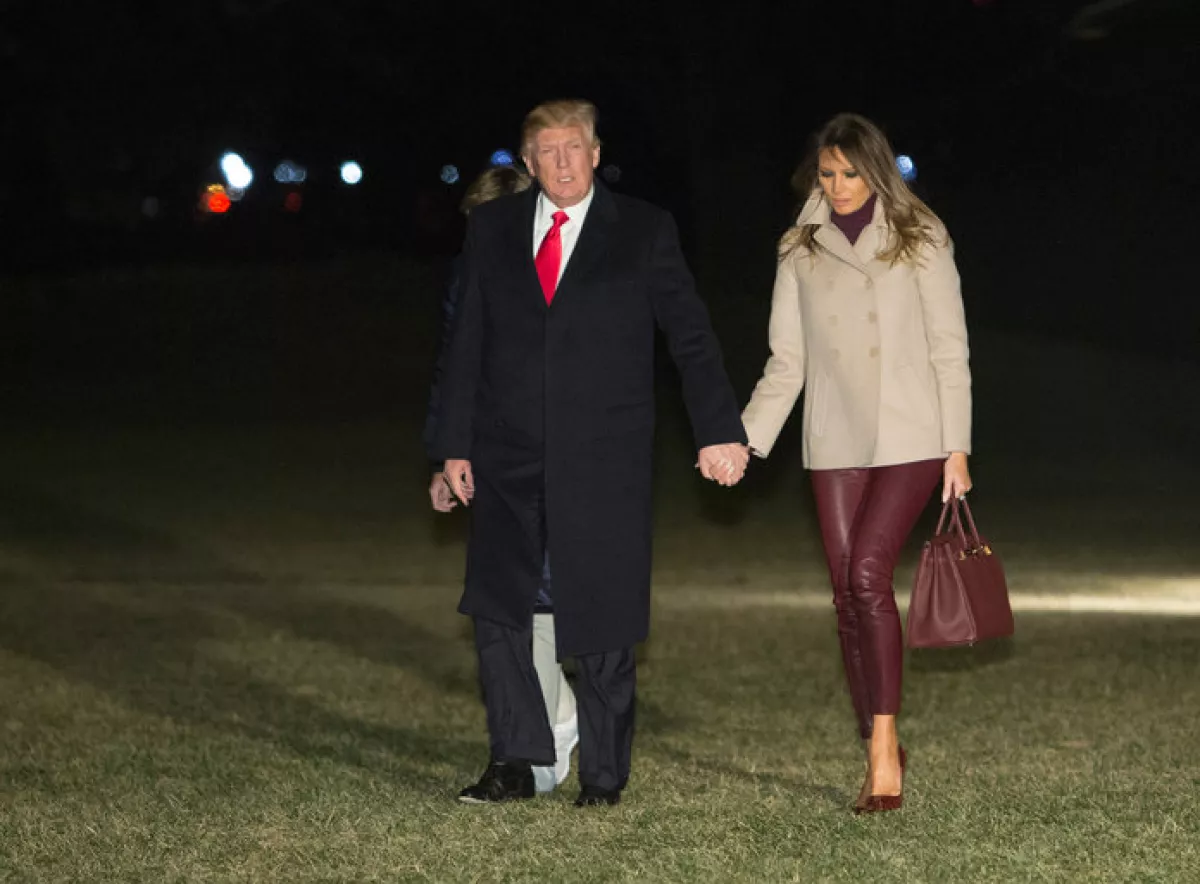President Trump And First Lady Melania Return To White House After Holidays