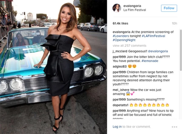 Eva publicó una foto del evento en su Instagram.