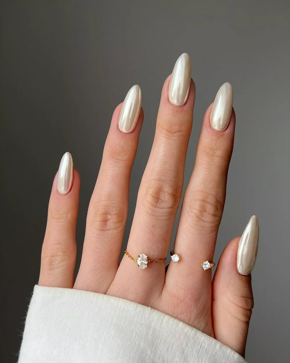 uñas vanilla chrome