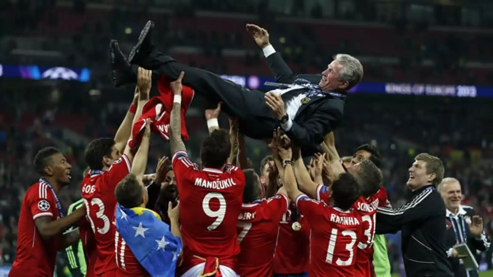 festejo de la liga de campeones