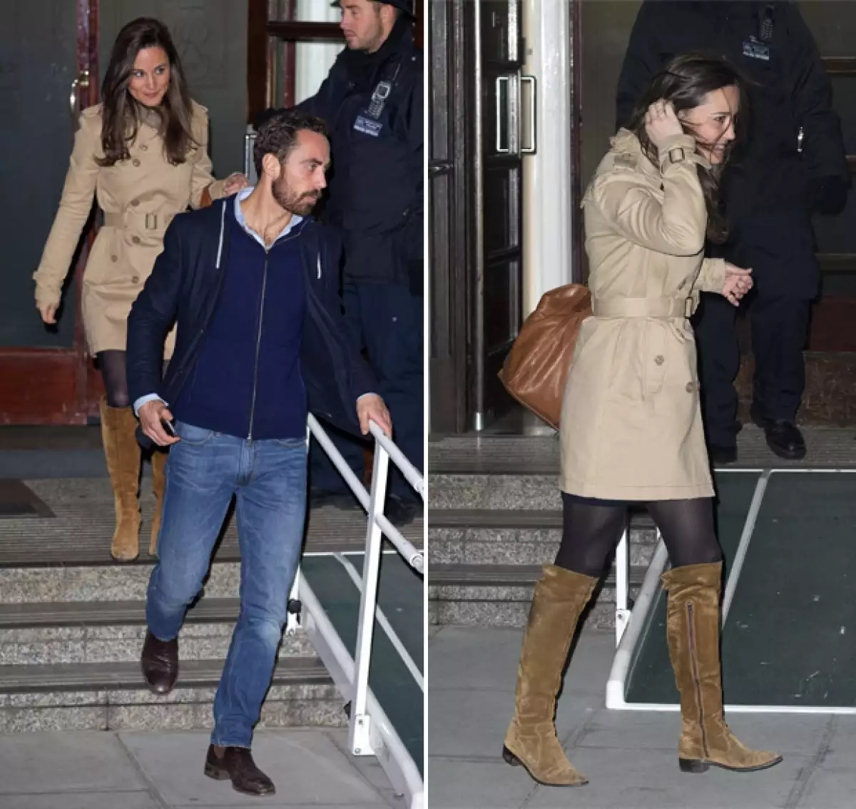 Los hermanos de la duquesa de Cambridge, Pippa y James estuvieron en el hospital durante más o menos una hora.