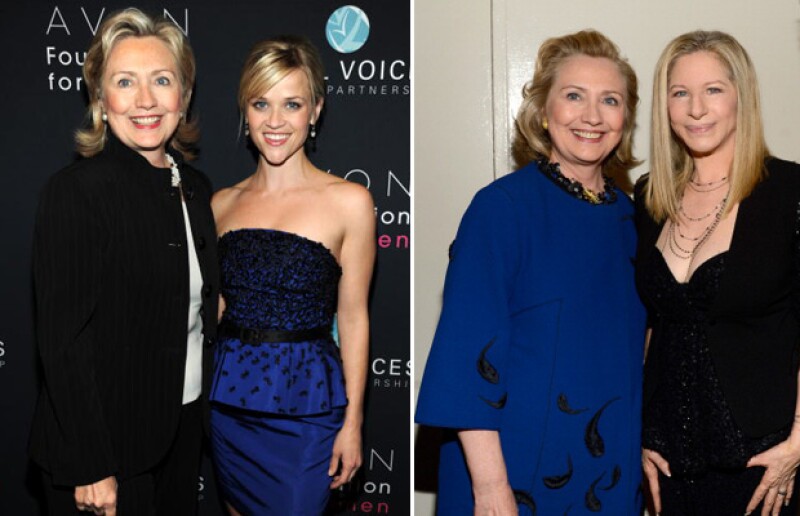 La candidata a la presidencia estadounidense cuenta con el apoyo de Reese Witherspoon y Barbra Streisand.